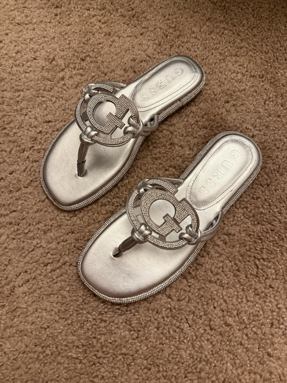 Guess Saima Rhinestone Signature Sandals